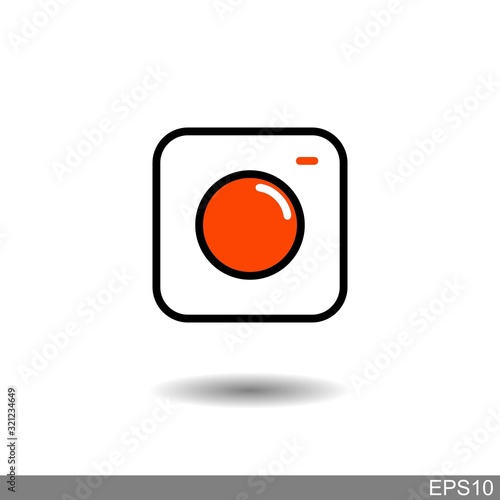 Free Download  camera icon with a white background.vector illutration - GFXLoad