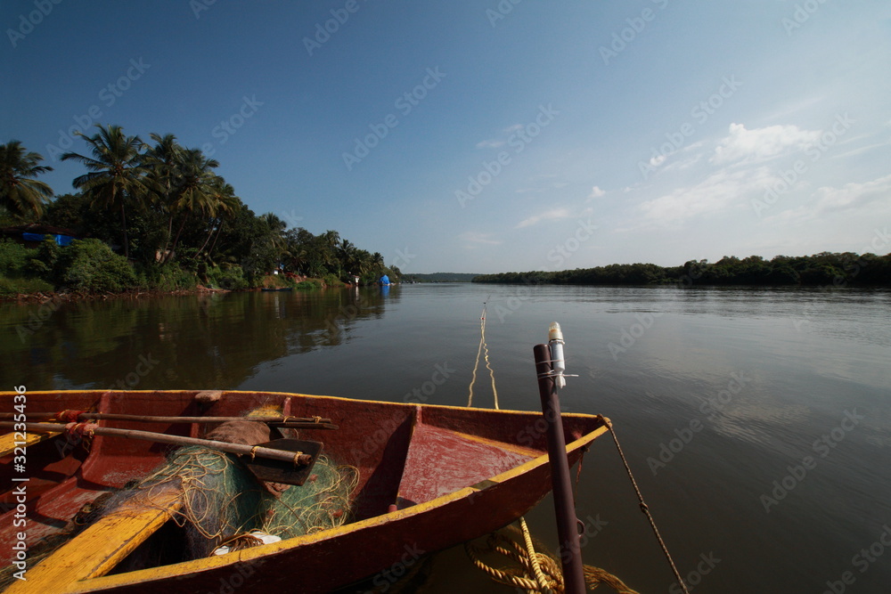 Mandovi Backwaters. The Mandovi River also known as Mahadayi or Mhadei river, is described as the lifeline of the state of Goa, India.