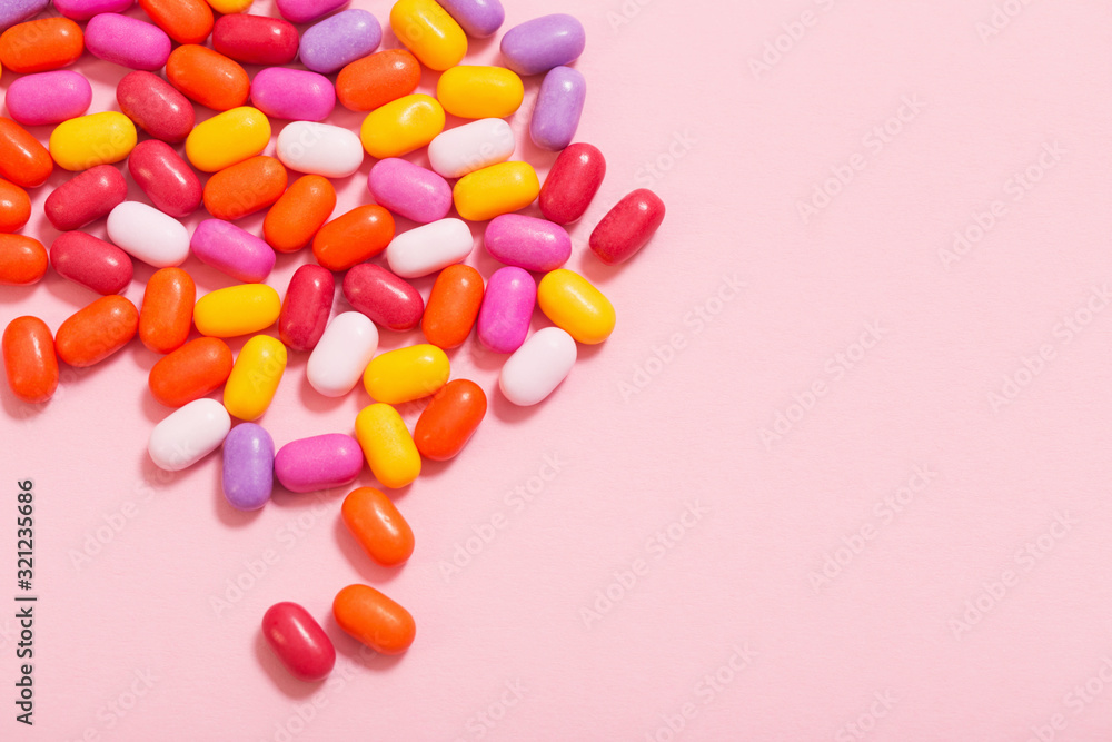 background of multi-colored small sweets