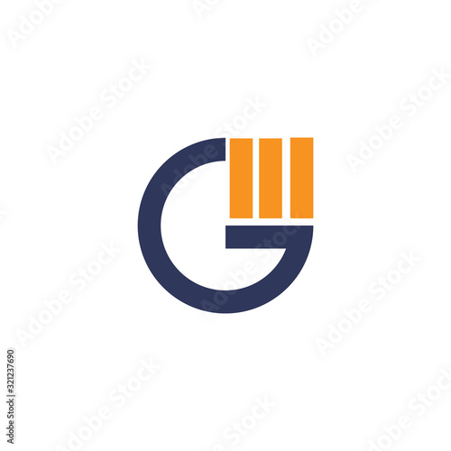 Initial letter gm or mg logo vector design template