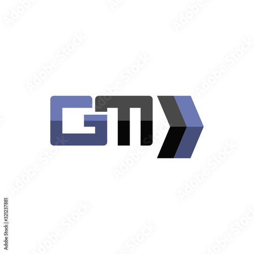 Initial letter gm or mg logo vector design template