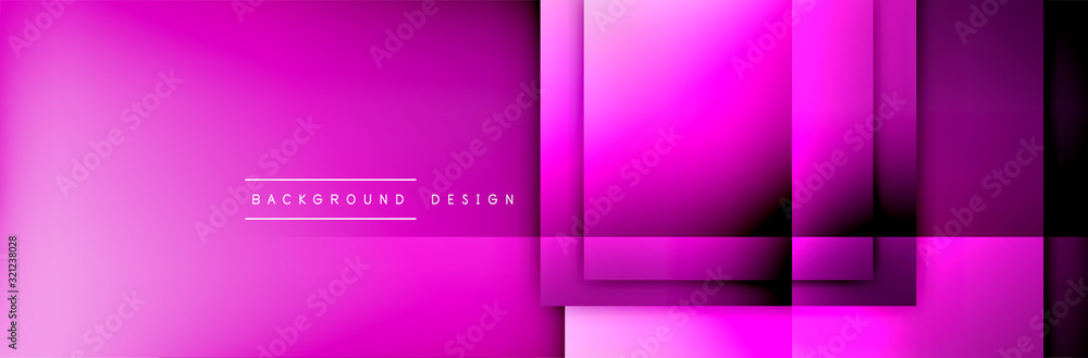 Square shapes composition geometric abstract background. 3D shadow effects and fluid gradients. Modern overlapping forms Square shapes composition geometric abstract background. 3D shadow effects and fluid gradients. Modern overlapping forms