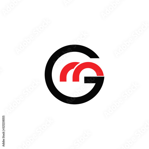 Initial letter gm or mg logo vector templates