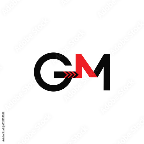 Initial letter gm or mg logo vector templates