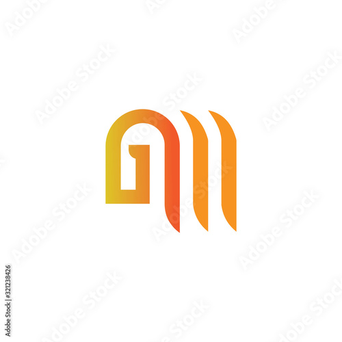 Initial letter gm or mg logo design template