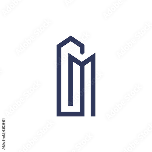 initial letter gm or mg logo vector designs
