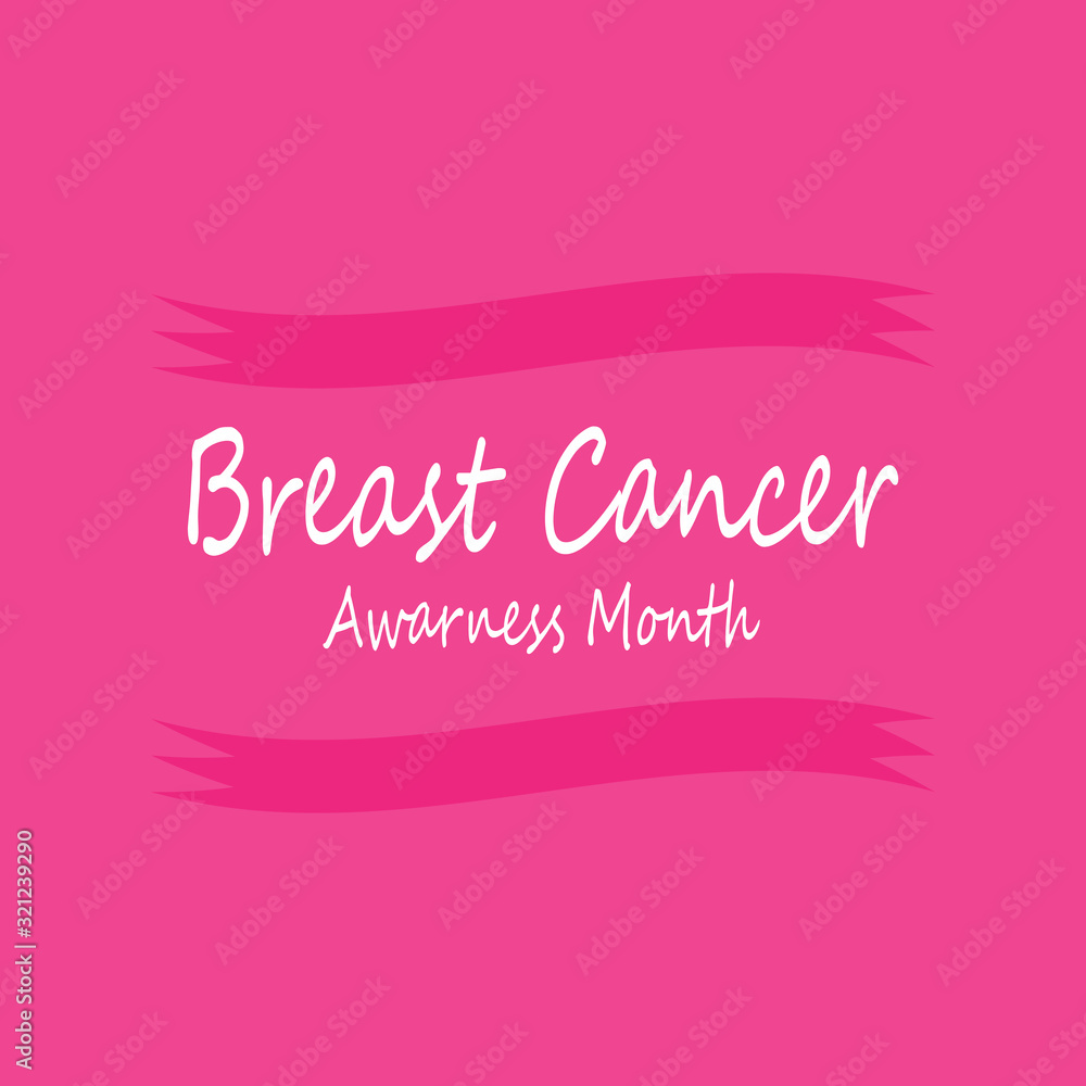 Pink ribbon for breast cancer awareness symbol, vector illustration Pink ribbon for breast cancer awareness symbol, vector illustration