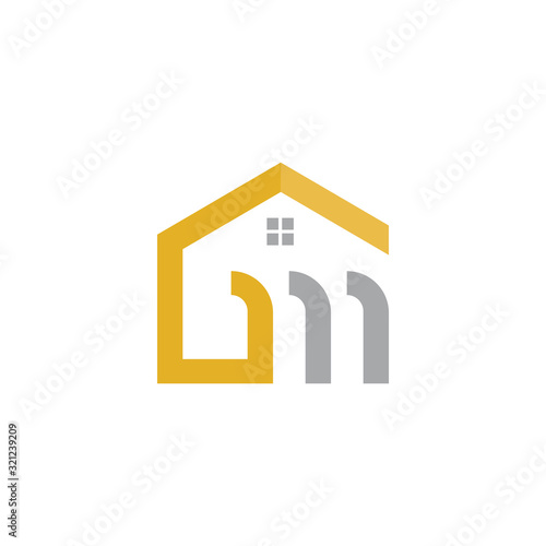initial letter gm or mg logo vector design