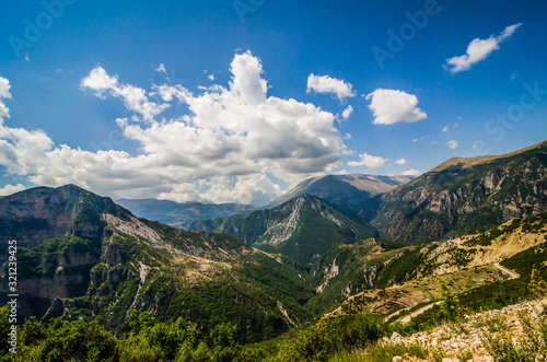 Mountains around Tepelene in Albania in summer