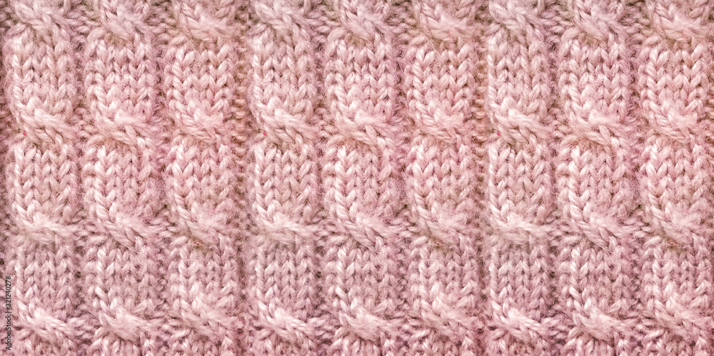 Tender pink knitted pattern