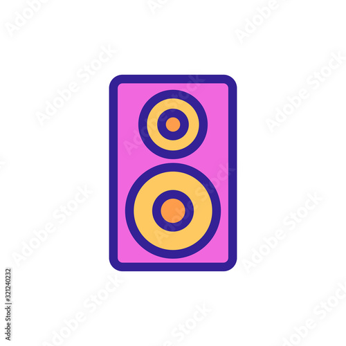 Speaker column icon vector. Thin line sign. Isolated contour symbol illustration