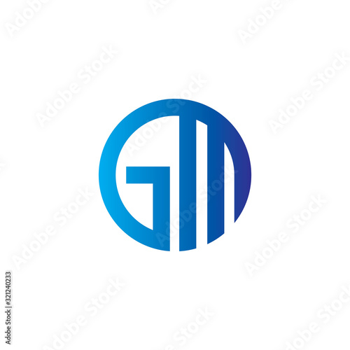 initial letter gm or mg logo vector design