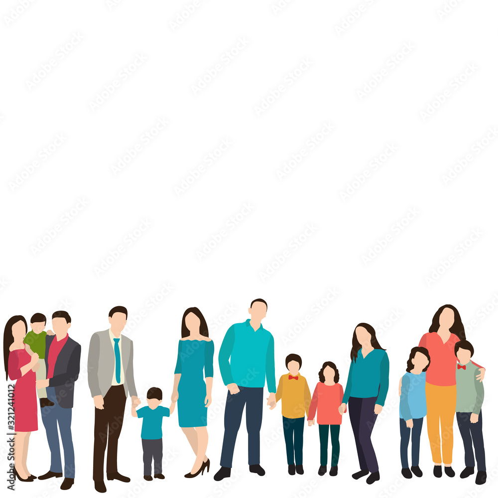 Fototapeta premium vector, isolated, silhouette people stand
