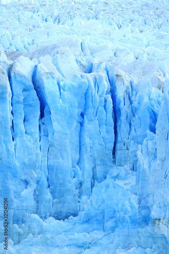 Amazing Texture of Ice-blue Color Perito Moreno Glaciers, Los Glaciares National Park, El Calafate, Argentina, South America