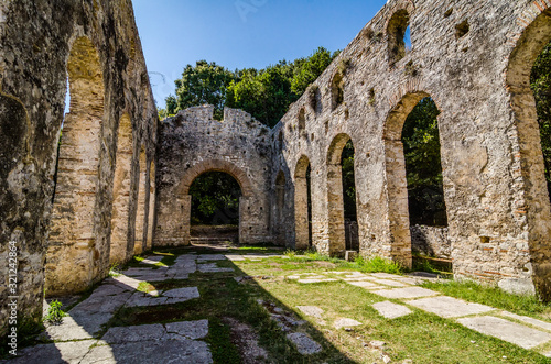 Butrint, Albania - August 05, 2014. Ruins of historic site 