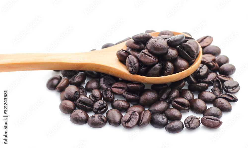 Obraz premium Coffee Bean with white background