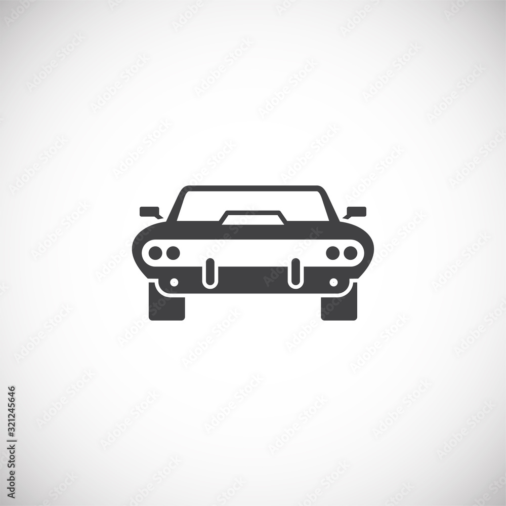 Car related icon on background for graphic and web design. Creative illustration concept symbol for web or mobile app.