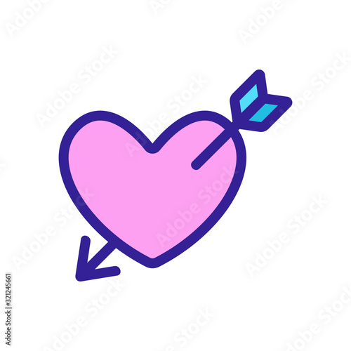dating date meeting icon vector. Thin line sign. Isolated contour symbol illustration