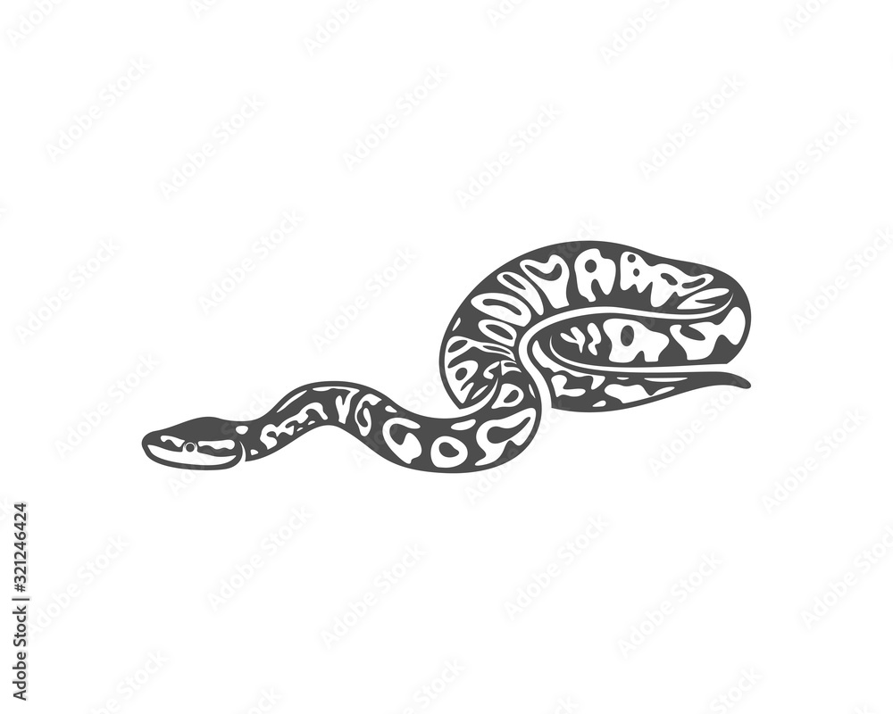 Python snake logo vector, Animal graphic, Snake design Template illustration