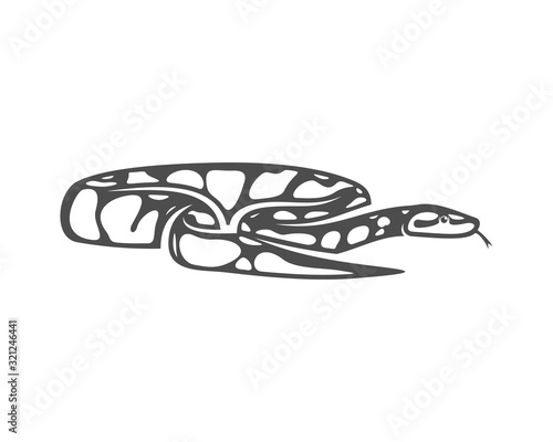 Python snake logo vector, Animal graphic, Snake design Template illustration