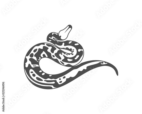 Python snake logo vector, Animal graphic, Snake design Template illustration