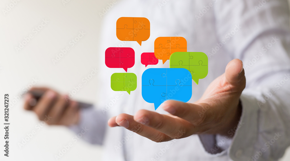 Digital icons with colorful dialog speech bubbles. Digital icons with colorful dialog speech bubbles.