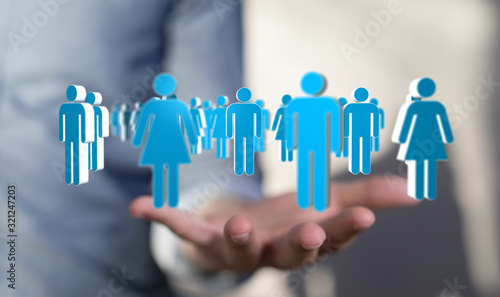 Concept of teamwork and partnership