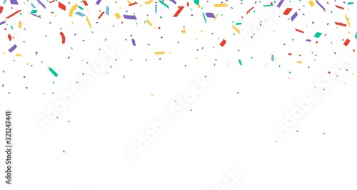 Colorful confetti isolated on white background