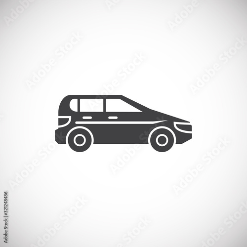 Car related icon on background for graphic and web design. Creative illustration concept symbol for web or mobile app