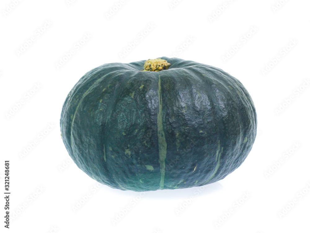 Green pumpkin isolated on the white background Green pumpkin isolated on the white background