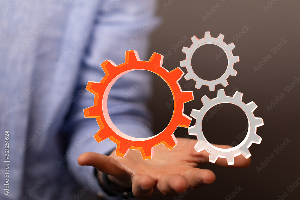 Gear With Success Concept digital. Gear With Success Concept digital.
