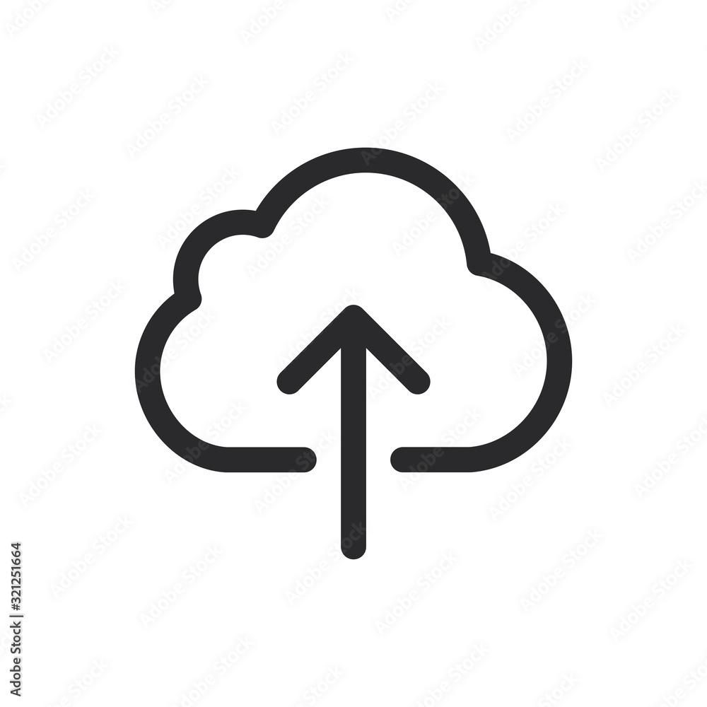 Upload vector icon in modern style for web site and mobile app Upload vector icon in modern style for web site and mobile app
