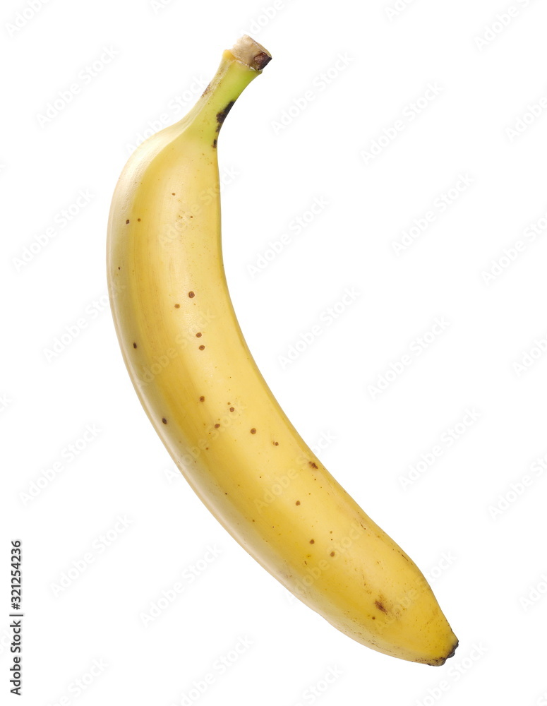 Banana isolated on white background, with clipping path