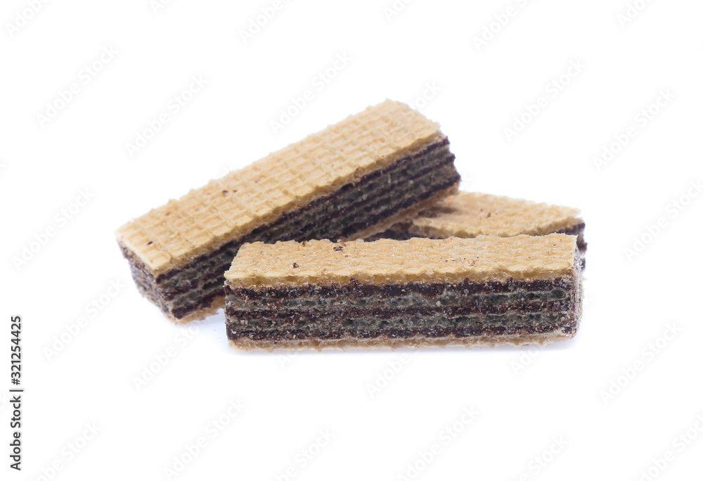 Wafers stick isolated on white background Wafers stick isolated on white background