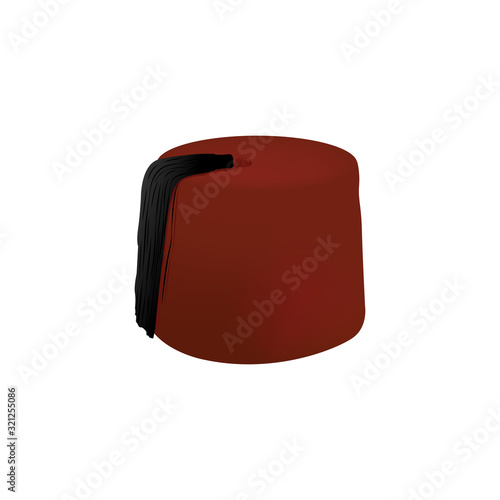 Fes used in the Ottoman Empire, vector illustration