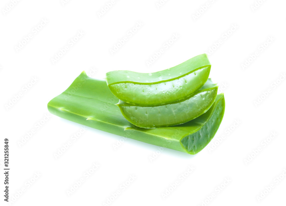 Slice Aloe Vera isolated on white background Slice Aloe Vera isolated on white background