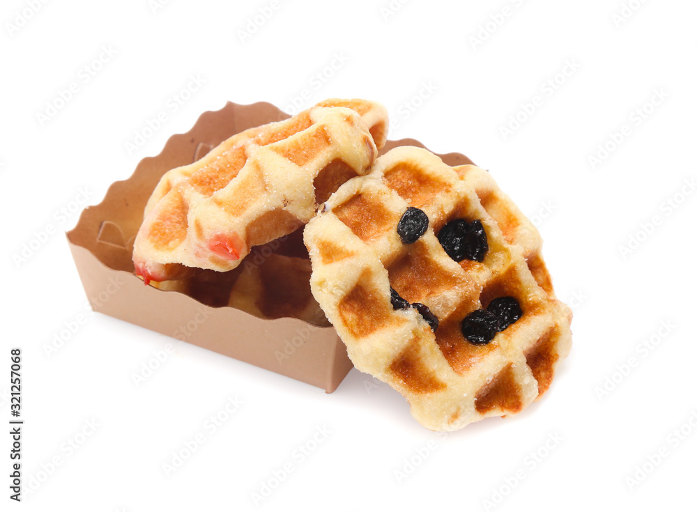 waffles isolated on white background waffles isolated on white background
