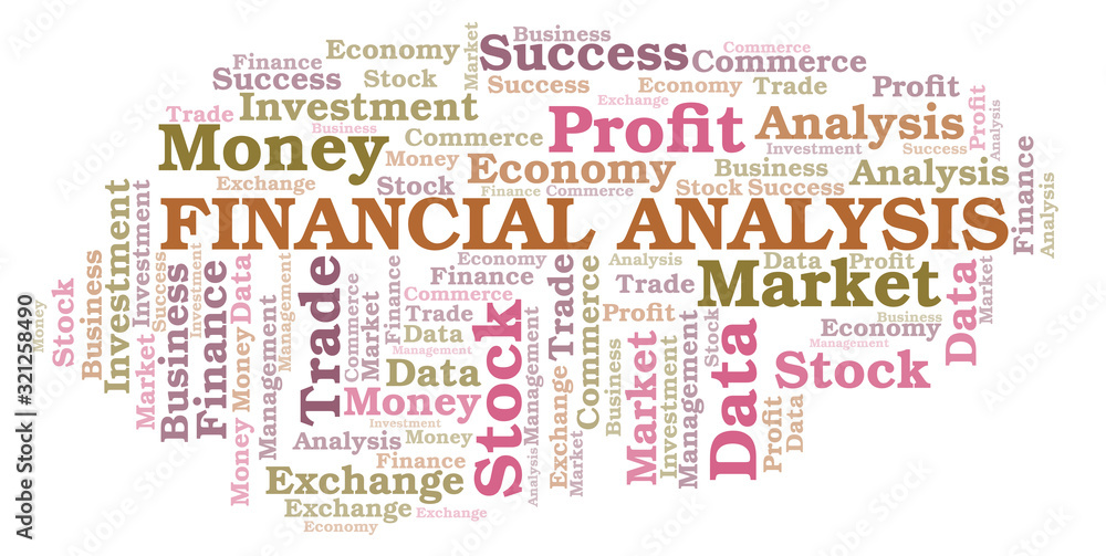 Fototapeta premium Financial Analysis word cloud.