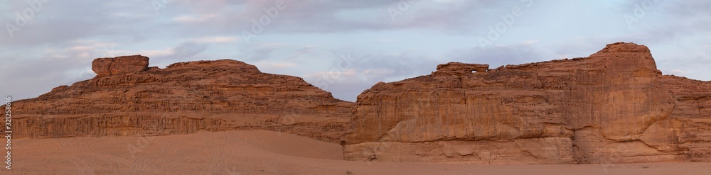 Geological rock strata (outcrops) at the ancient oasis of Al Ula, Saudi Arabia Geological rock strata (outcrops) at the ancient oasis of Al Ula, Saudi Arabia