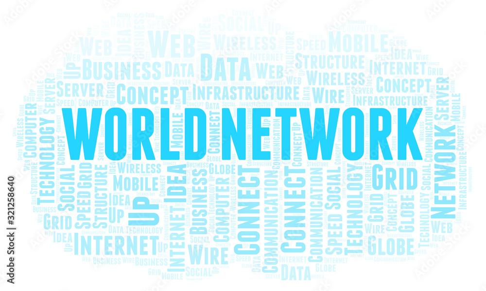 World Network word cloud. World Network word cloud.
