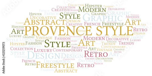 Provence Style word cloud.