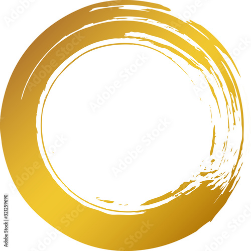 丸　円　金　筆文字
