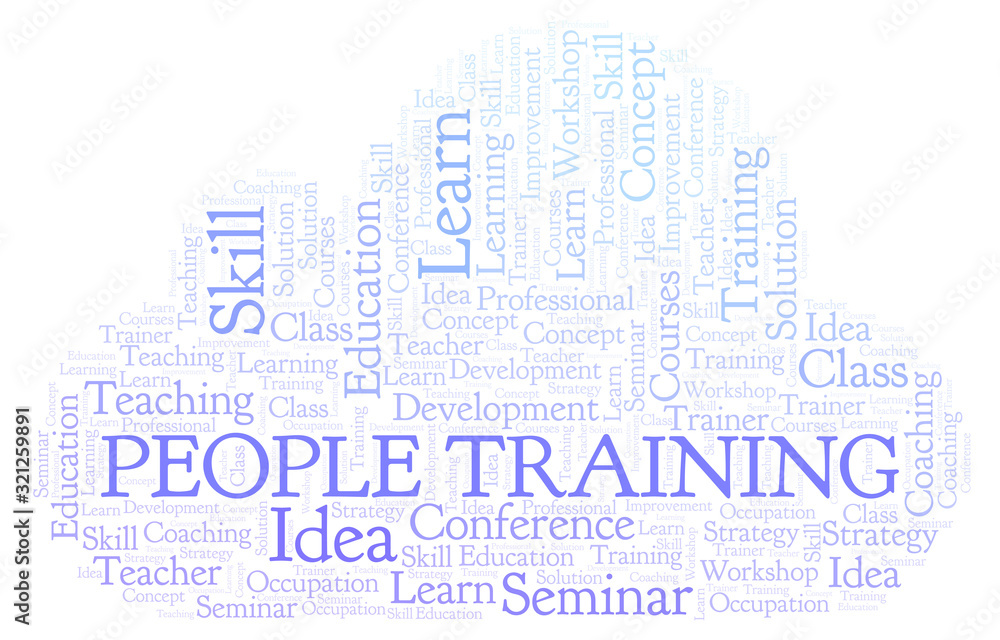 Obraz premium People Training word cloud.