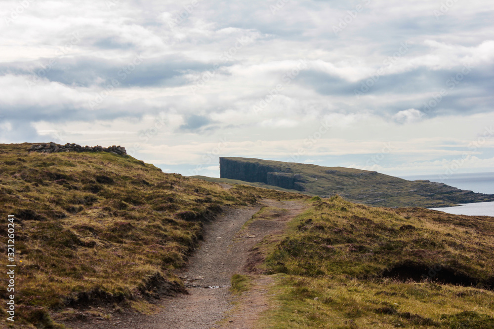 Fototapeta premium Road in the mountains of the Faroe Islands