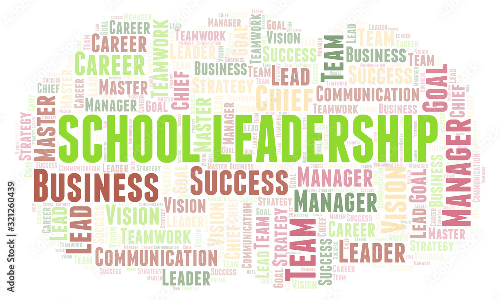 Fototapeta premium School Leadership word cloud.