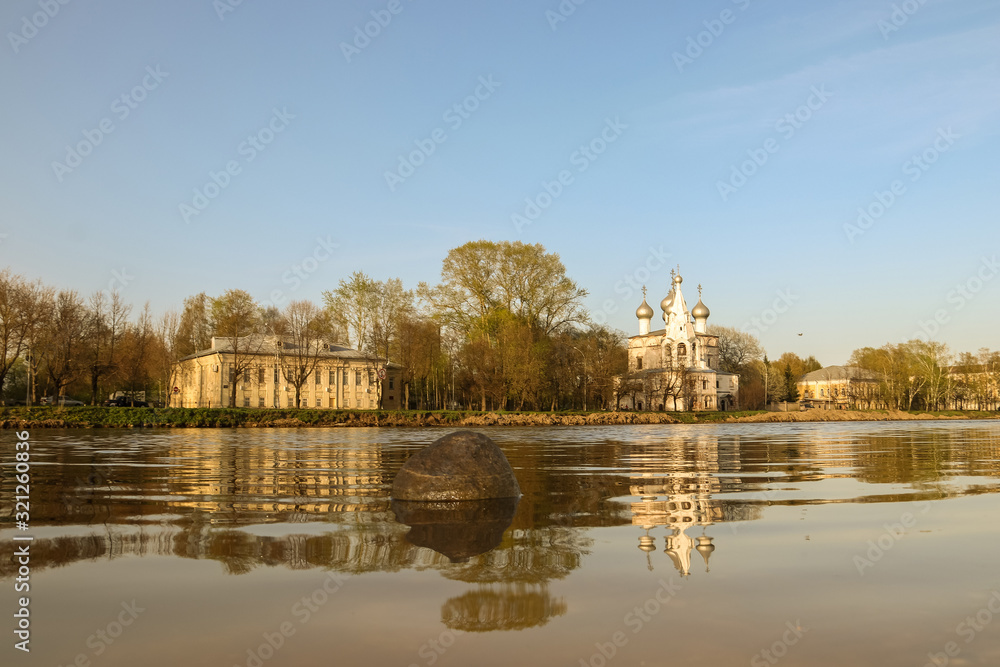Vologda. Beautiful spring day on the river Bank. The Church in the name of St. John Chrysostom. 17th century Vologda. Beautiful spring day on the river Bank. The Church in the name of St. John Chrysostom. 17th century