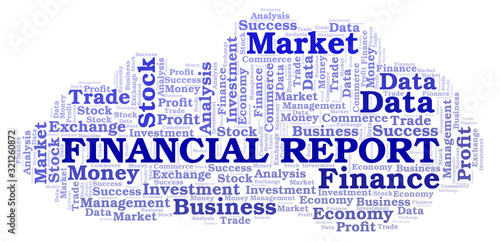 Financial Report word cloud.