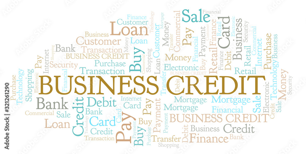 Fototapeta premium Business Credit word cloud.