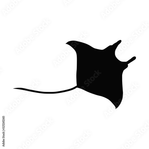 Stingray, vector sketch illustration, icon