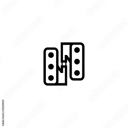 Foto hinge icon vector design logo template EPS 10
